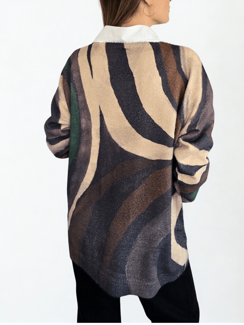 Sweater Estampado, tonos Café