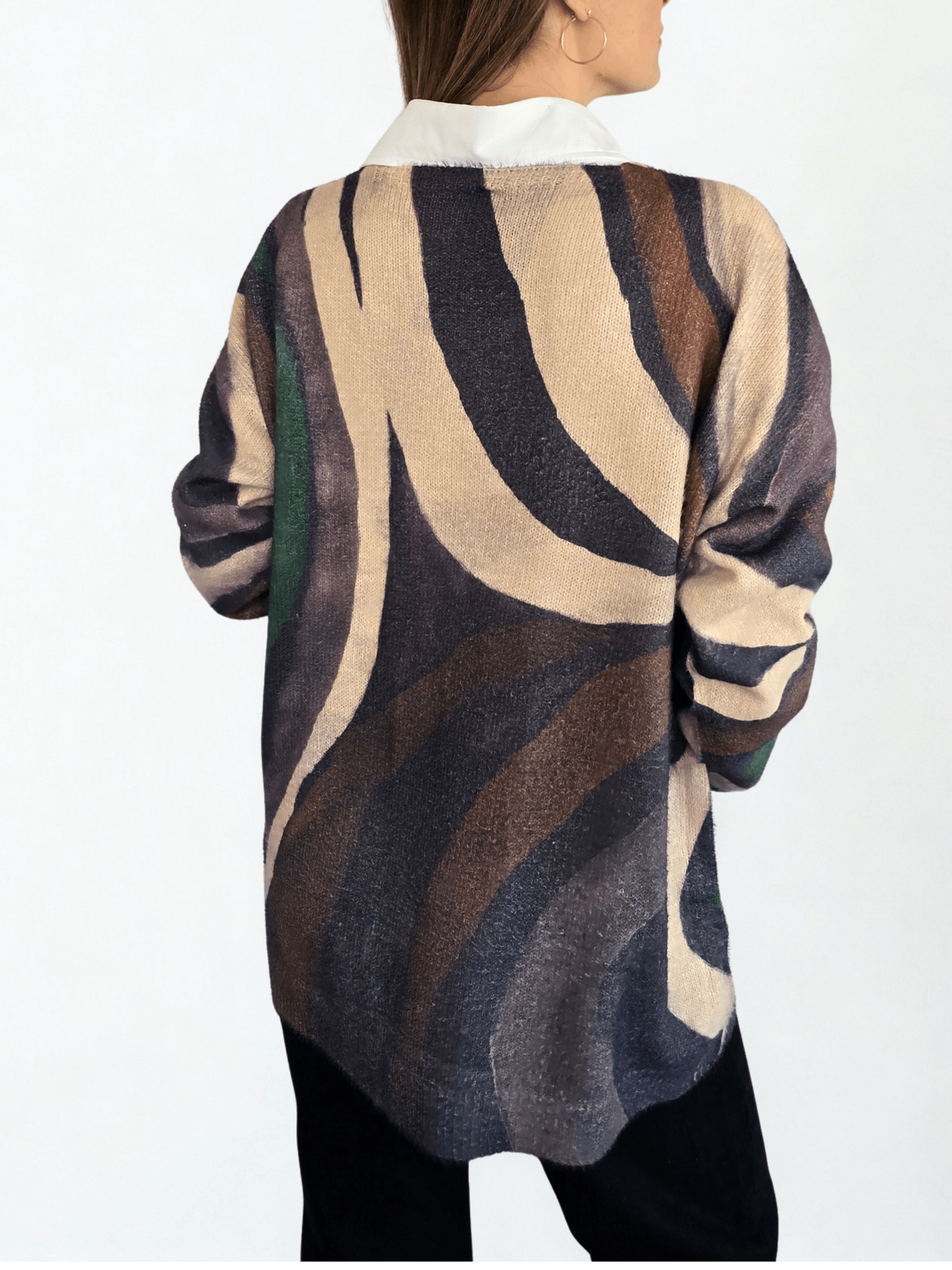Sweater Estampado, tonos Café