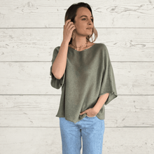 Cargar imagen en el visor de la galería, Sweater Italiano básico, color Verde Musgo
