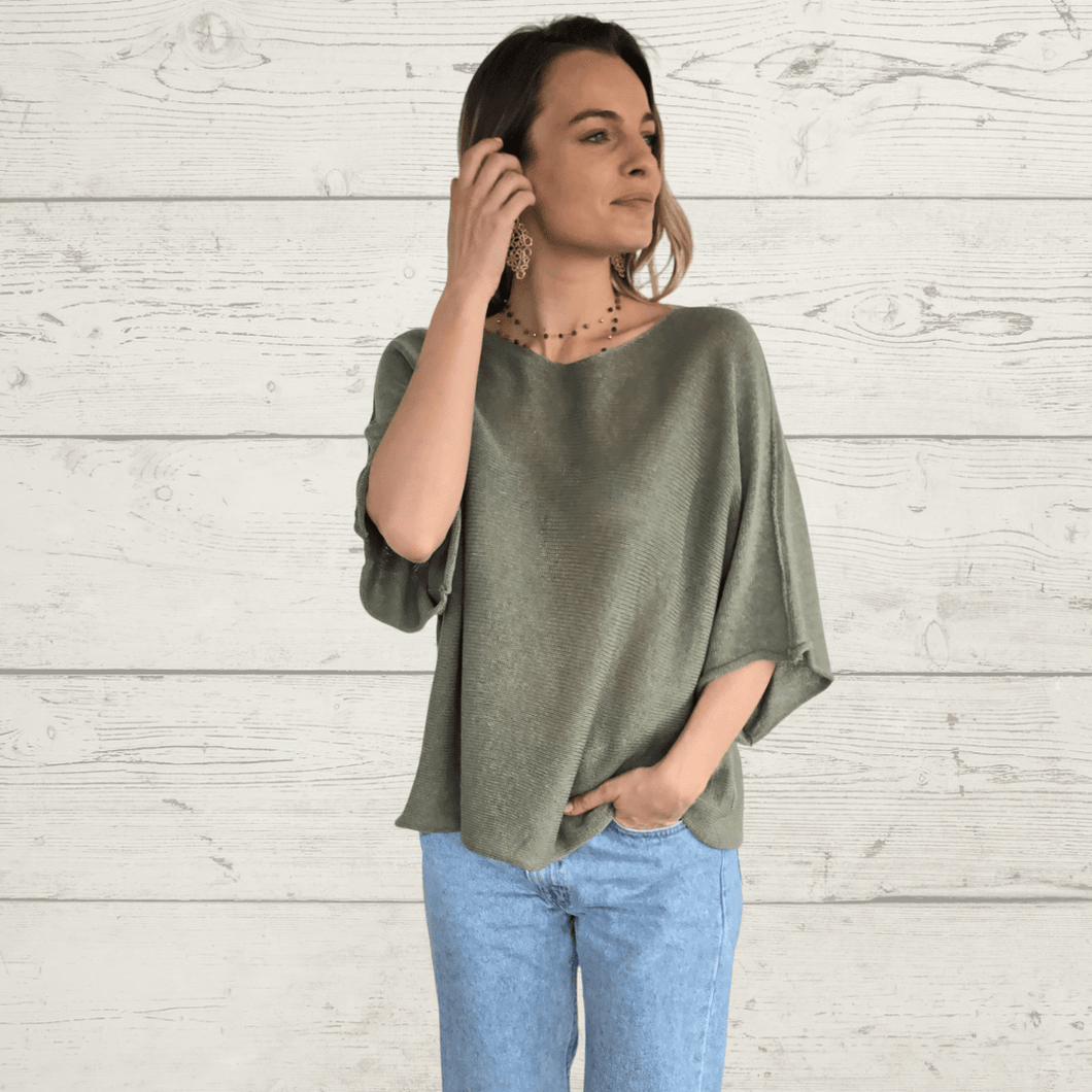 Sweater Italiano básico, color Verde Musgo