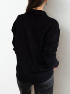 Sweater Tres Botones, color Negro