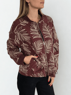 Chaqueta Bomber Bordado, color Burdeo