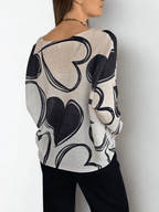 Sweater Italiano Corazón, fondo Beige