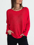 Sweater Italiano de Hilo, color Rojo