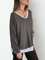 Sweater Italiano con Polera, color Chocolate