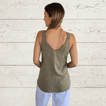 Cargar imagen en el visor de la galería, Blusa con tira Macramé, color Verde
