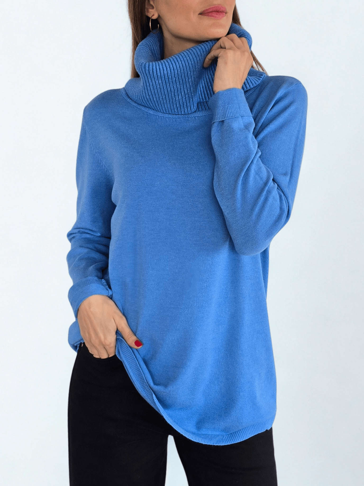 Sweater Cuello Subido, color Jacinto