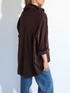 Blusa Tencel, color Chocolate