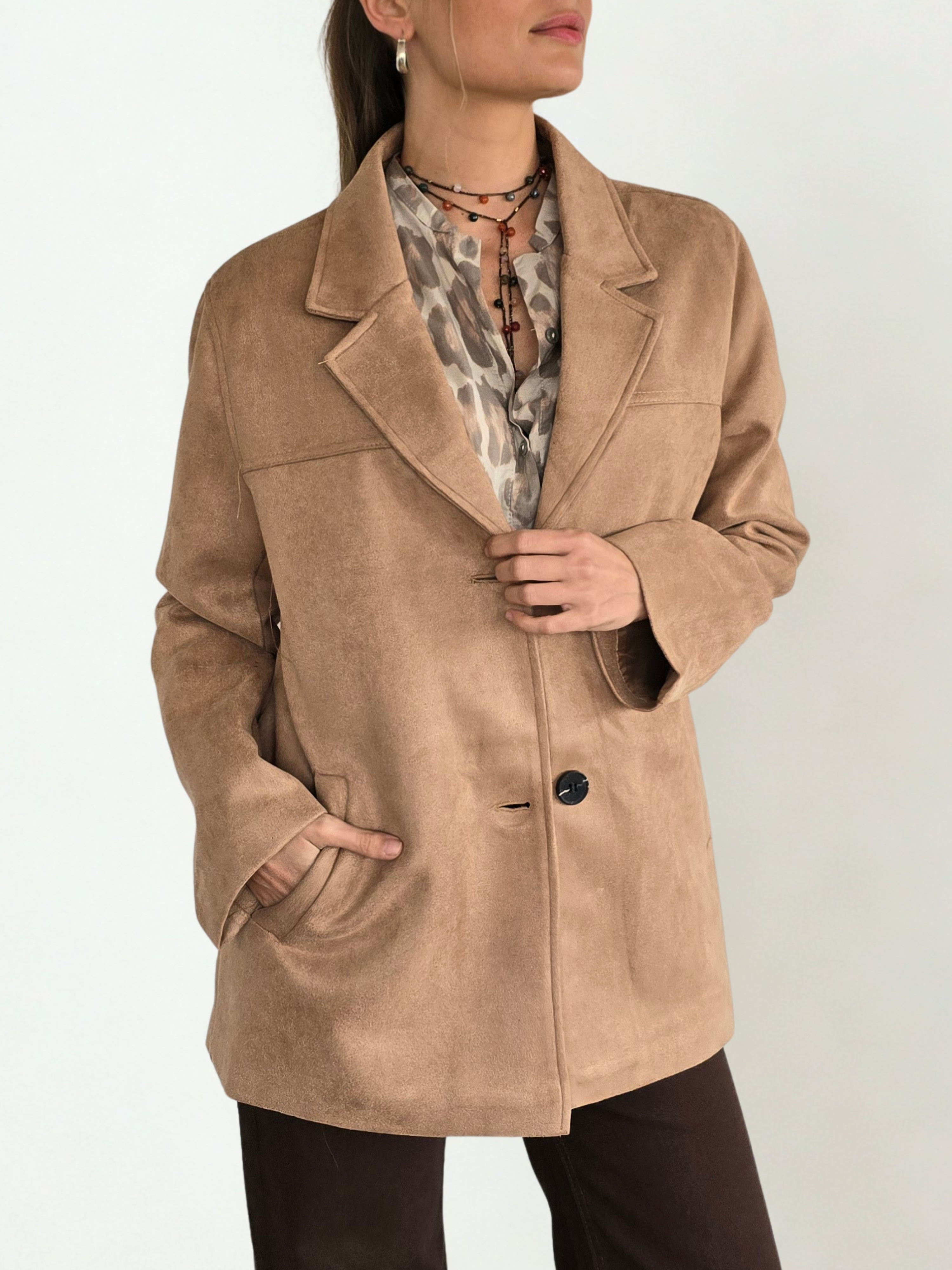 Chaqueta Blazer, color Beige