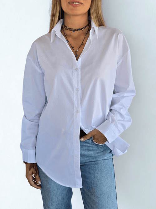 Blusa básica, color Blanco