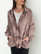 Chaqueta Teñida Delgada, color Guinda