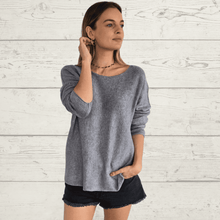 Cargar imagen en el visor de la galería, Sweater Italiano básico, color Gris
