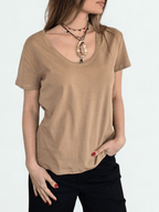 Polera Básica, color Camel