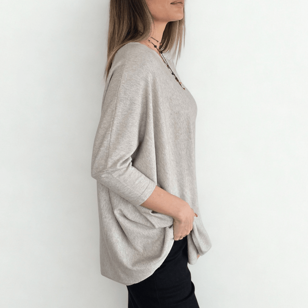 Sweater Ancho, color Beige