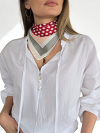 Pañuelo Estampado, con Lunares Guinda