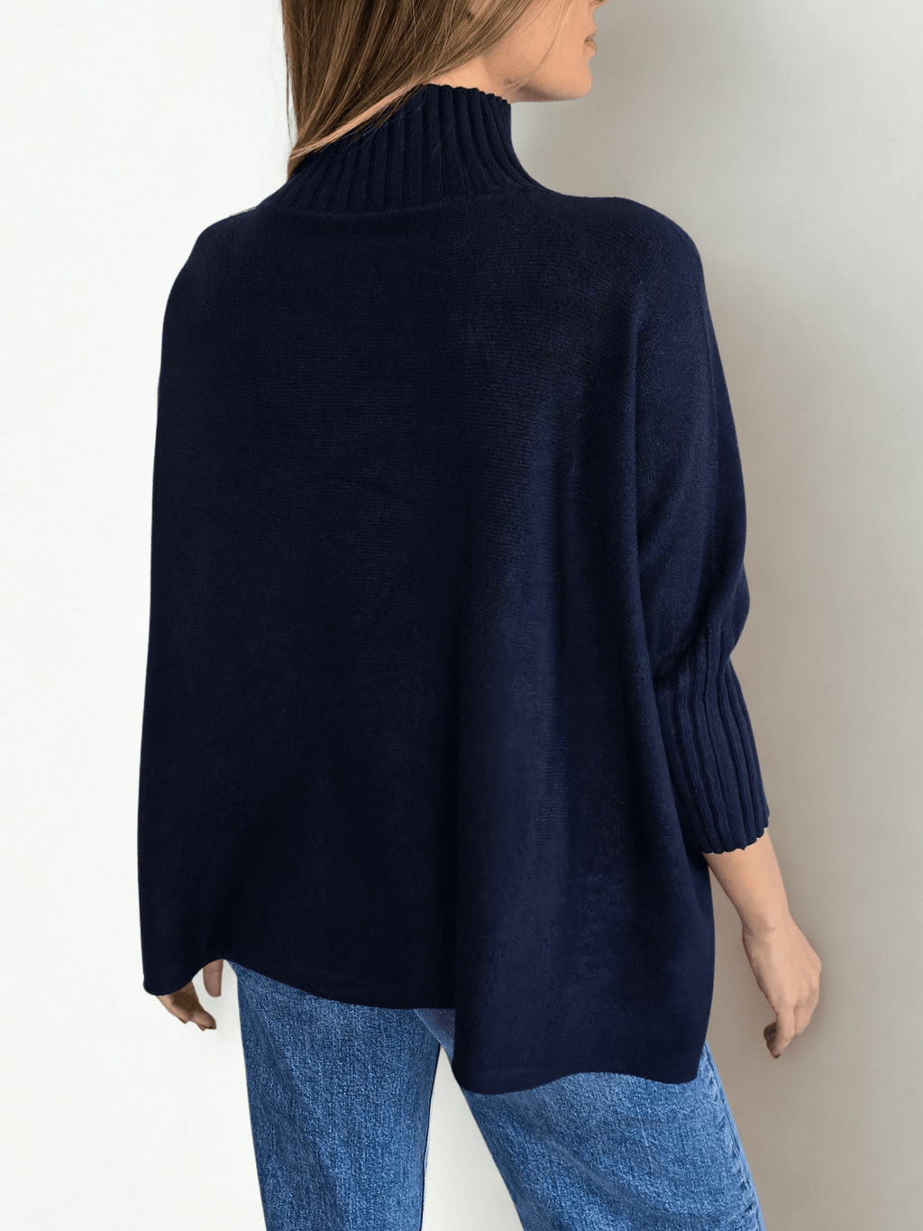 Sweater Italiano manga 3/4, color Azul Marino