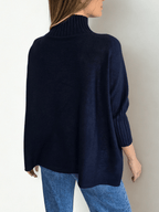 Sweater Italiano manga 3/4, color Azul Marino