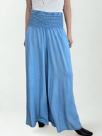 Pantalón Palazzo Italiano Tencel, color Celeste
