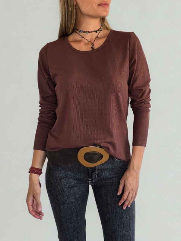 Polera básica, color Chocolate