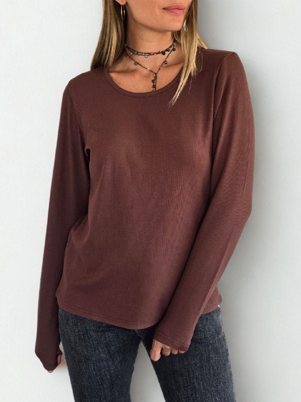 Polera básica, color Chocolate