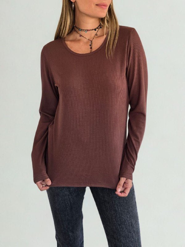 Polera básica, color Chocolate