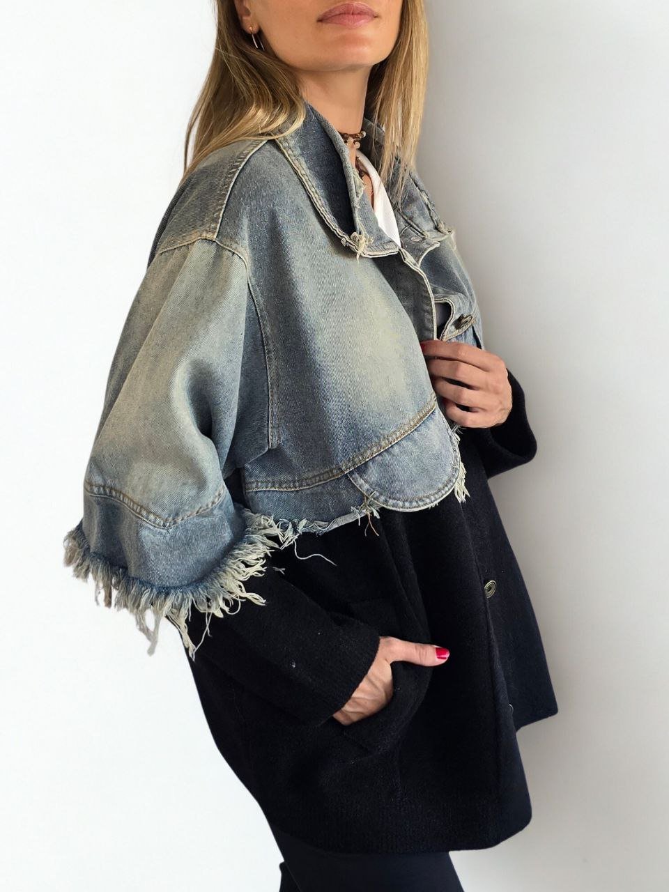 Chaqueta dos colores, Jeans con Negro