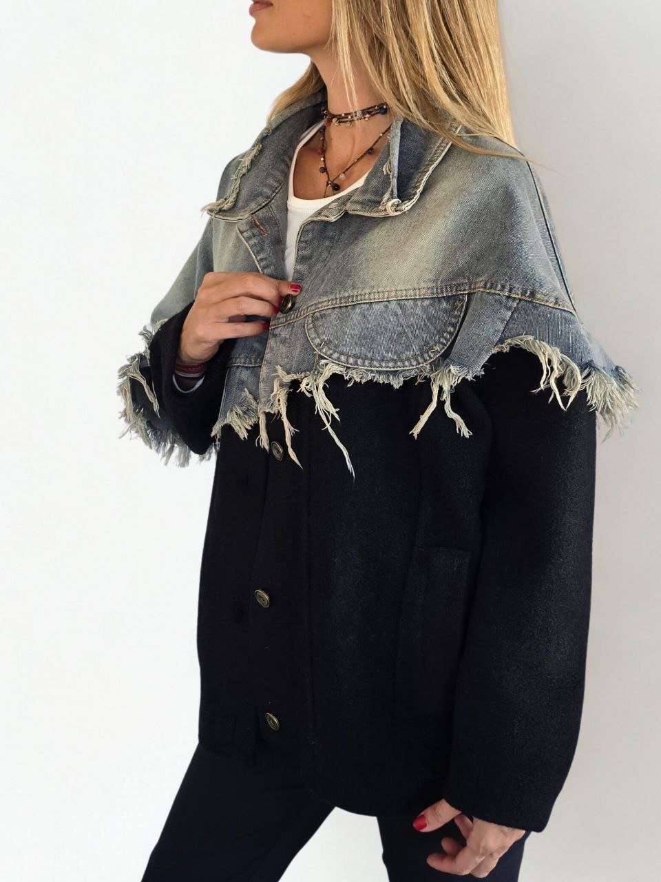 Chaqueta dos colores, Jeans con Negro