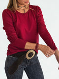 Polera básica, color Burdeo
