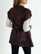 Chaqueta Italiana sin mangas, color Choclate