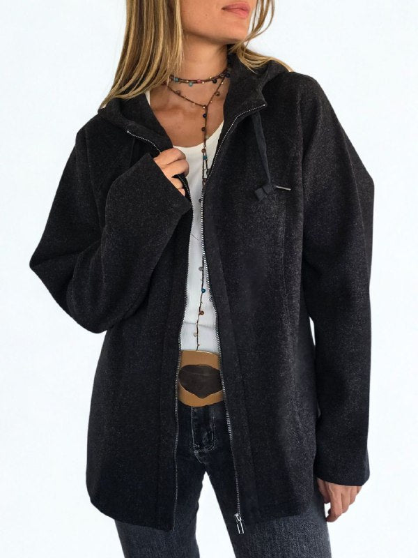 Chaqueta tipo polerón, color Marengo