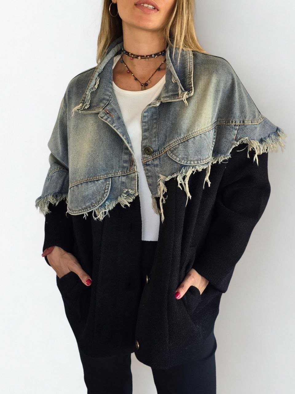 Chaqueta dos colores, Jeans con Negro