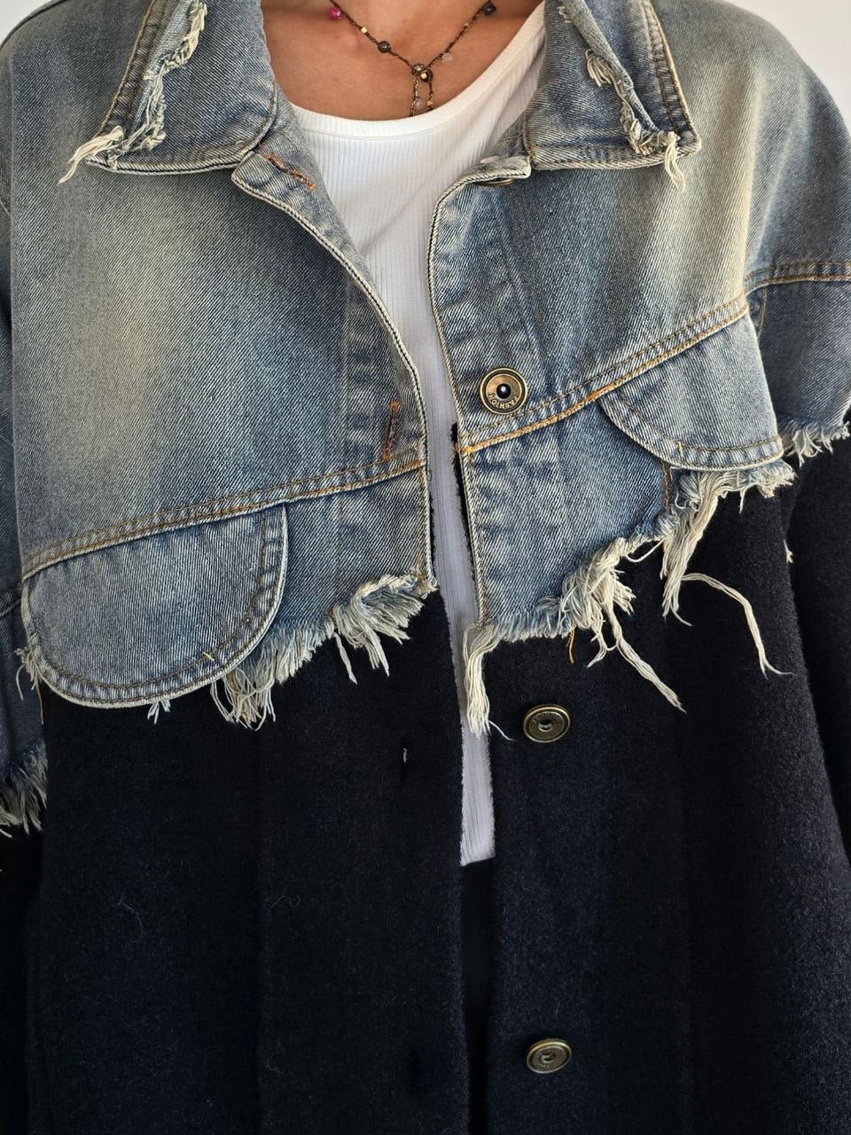 Chaqueta dos colores, Jeans con Negro