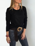 Polera básica, color Negro