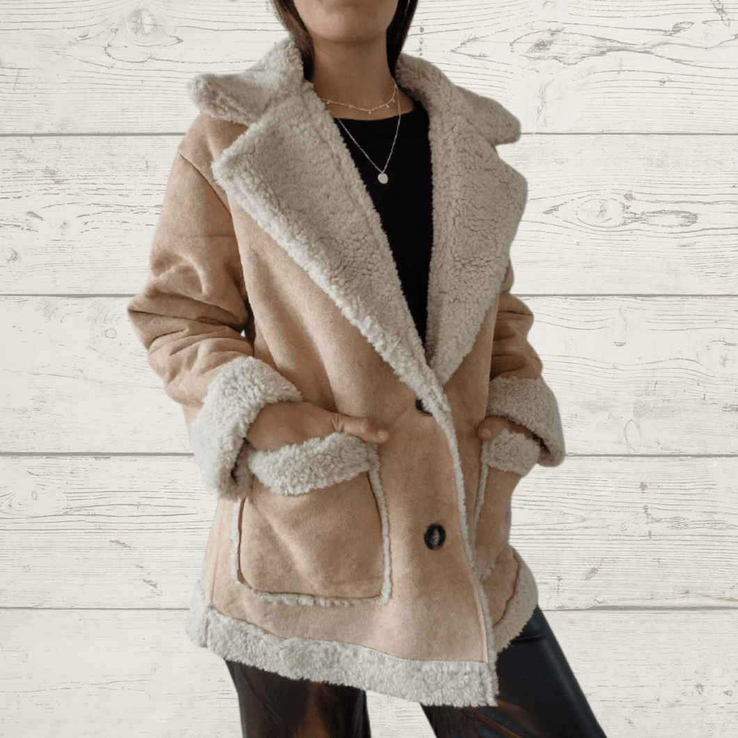 Chaqueta Italiana, con chiporro Beige