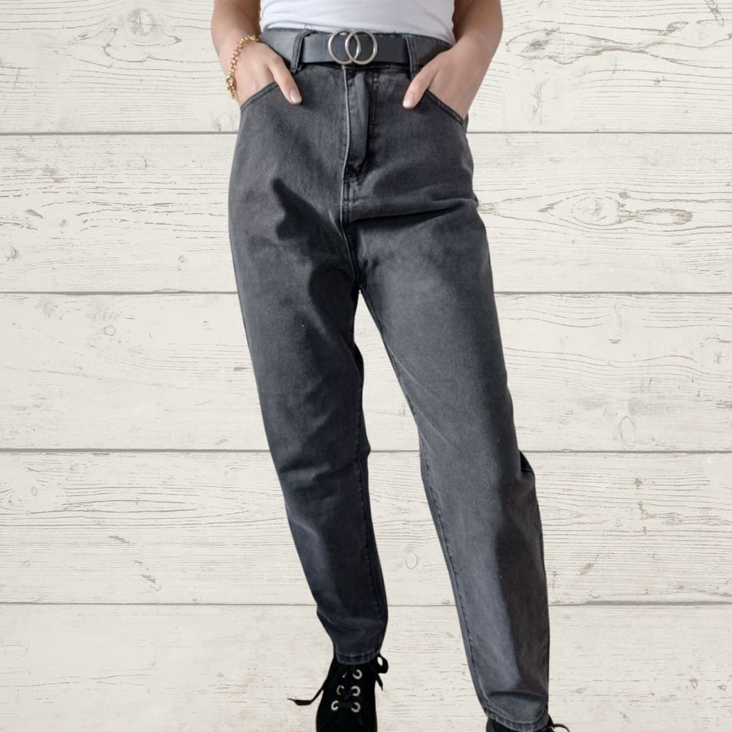 Pantalón MOOMS JEANS, negro 100% algodón