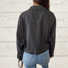 Cargar imagen en el visor de la galería, Chaqueta Italiana de gabardina, color gris marengo
