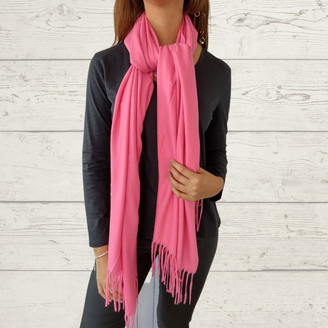 Bufanda un color, fucsia